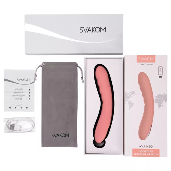 Svakom Ava Neo - smart app-controlled thrusting G-spot vibrator (pink)