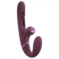 Javida - strapless strap-on couple vibrator (purple)