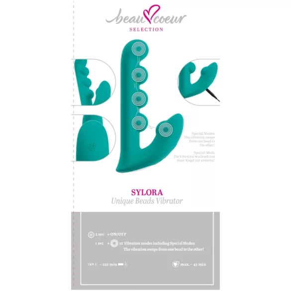 Beau Coeur Sylora - Beaded 2-in-1 Vibrator (Green)
