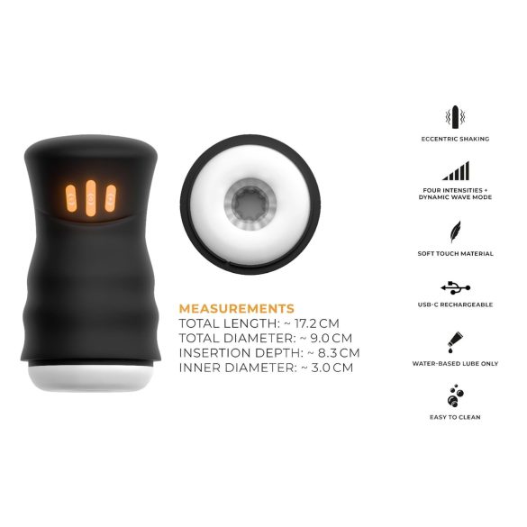 You2Toys Gyro - Rotating & Vibrating Masturbator (Black)