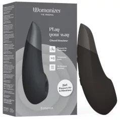   Womanizer Enhance 2‑in‑1 clitoral suction stimulator + vibrator (black)