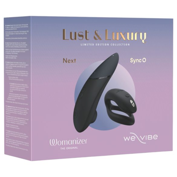 Womanizer Lust&Luxury - Clitoral & Couple Vibrator Set (Black)
