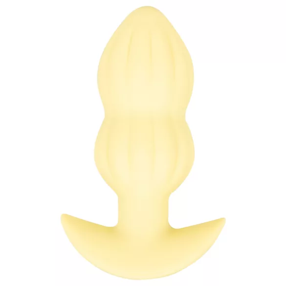 Cuties Mini - Ribbed Vibrating Anal Plug (Yellow)
