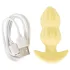 Cuties Mini - Ribbed Vibrating Anal Plug (Yellow)