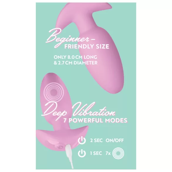Cuties Mini - Vibrating Anal Plug (Pink)