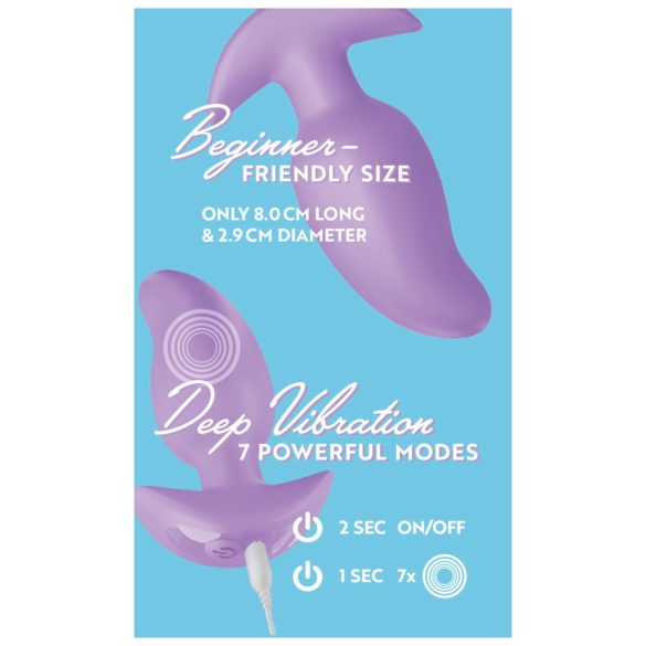 Cuties Mini - Vibrating Anal Plug (Purple)