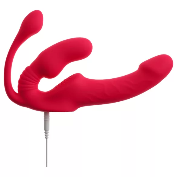 You2Toys Strapless - strap-on 3-pronged vibrator (pink)