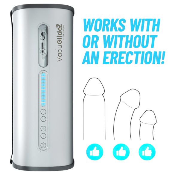VacuGlide 2 - Luxury Automatic Male Masturbator (Silver)