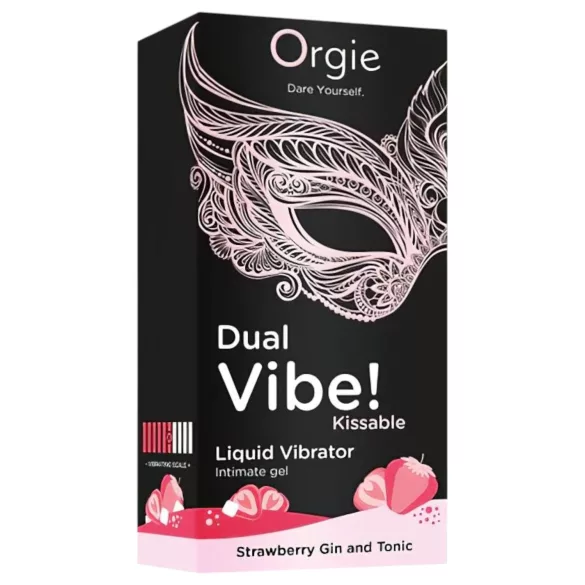 Orgie Dual Vibe - Unisex Liquid Vibrator - Strawberry Gin Tonic (15ml)