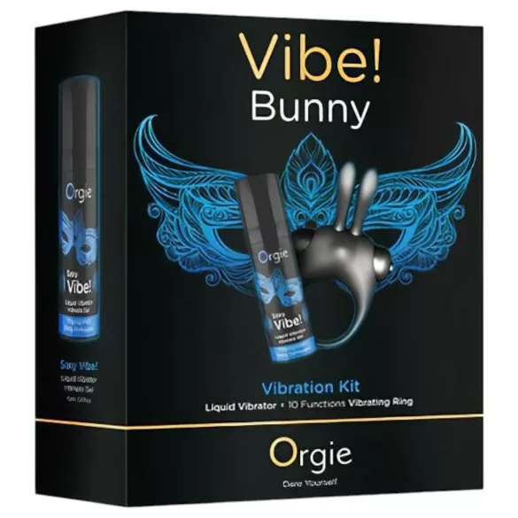Orgie Bunny - Vibrating Ring Set (Black)