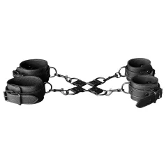 Obaie - faux leather wrist and ankle cuff set (black)