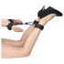 Obaie - faux leather wrist and ankle cuff set (black)