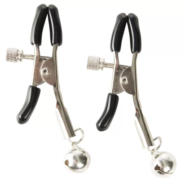 Baseks - Bondage Set with Whip and Nipple Clamps (Black)