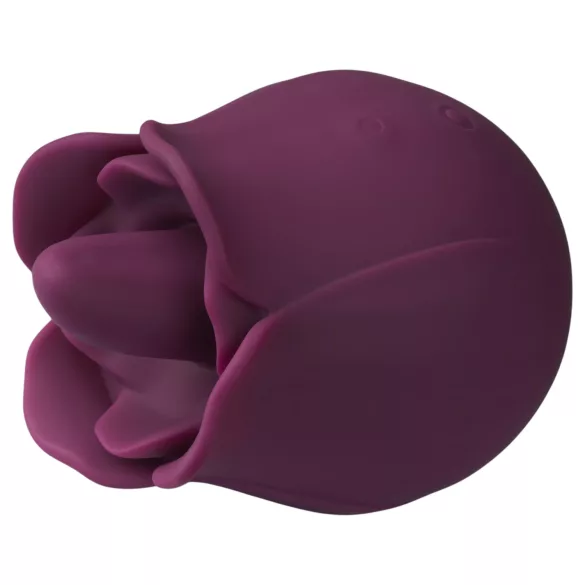 Amaysin - tongue-shaped rose clitoral vibrator (purple)
