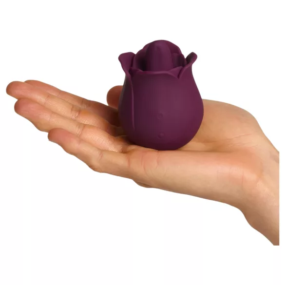 Amaysin - tongue-shaped rose clitoral vibrator (purple)