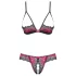 Obsessive Tulia - open‑cup bra set (black)