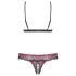 Obsessive Tulia - open‑cup bra set (black)