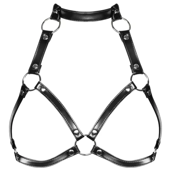 Obsessive A740 - Halter Neck Decorative Body Harness Top (Black) - S-L