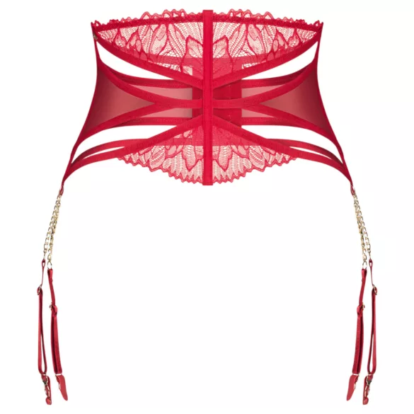 Obsessive Matildea - Lacy Chain Garter Belt (Red)