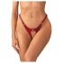 Obsessive Inferro - Open Adjustable Faux Leather Thong (Red)