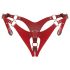 Obsessive Inferro - Open Adjustable Faux Leather Thong (Red)