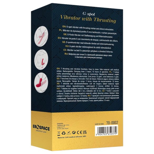 Sweet Play - 2in1 Thrusting & Clitoral Vibrator (Pink)