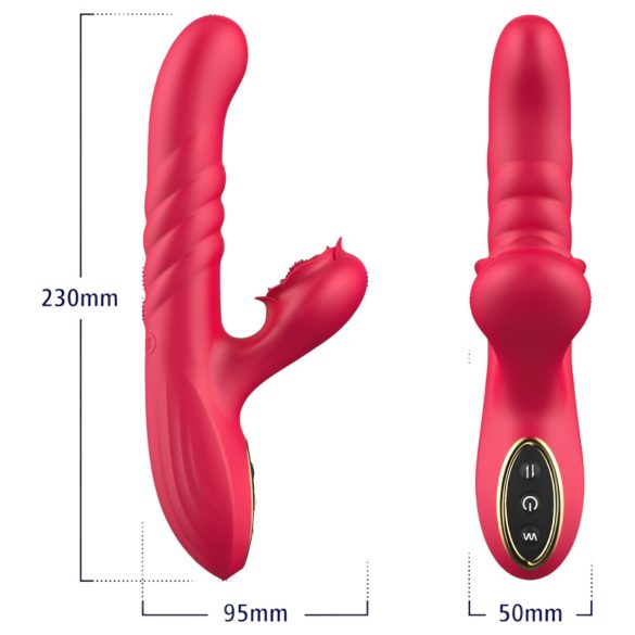 Sweet Play - 2in1 Thrusting & Clitoral Vibrator (Pink)