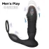 Erospace Men's Play - app-controlled thrusting anal vibrator (black)