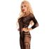 Livco Monata - Abstract Pattern Fishnet Bodysuit - (Black) - S-L