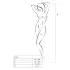 Passion BS007 - Patterned Fishnet Bodysuit (Black) - S-L