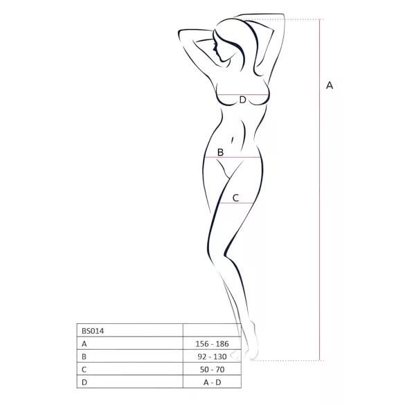 Passion BS014 - White Open Fishnet Bodysuit with Corset (S-L)