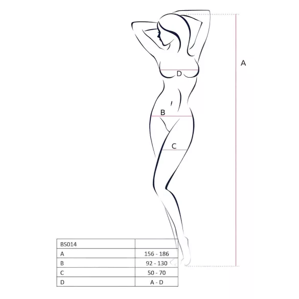 Passion BS014 - open red fishnet bodystocking with corset (S-L)