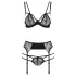 Passion Floris - Black Lingerie Set - L/XL
