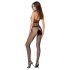 Passion BS048 - Black Open Fishnet Bodysuit with Neck Strap - S-L