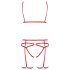 Passion Magali - 3-Piece Decorative Body Harness Set (Red)