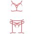 Passion Magali - 3-Piece Decorative Body Harness Set (Red)