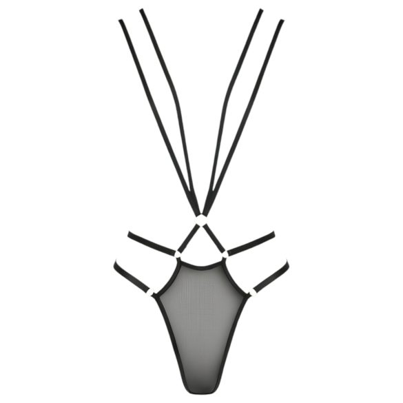 Passion Devil Cherry - Metal Ring Body Harness (Black) - L/XL