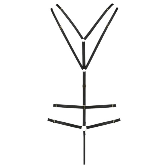 Passion Devil Cherry - Metal Ring Body Harness (Black)