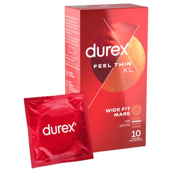Durex Feel Thin XL - Ultra-Sensitive Condoms (10 Pack)