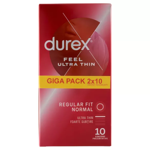 Durex Feel Ultra Thin - Ultra Realistic Condoms (2x10 Pack)