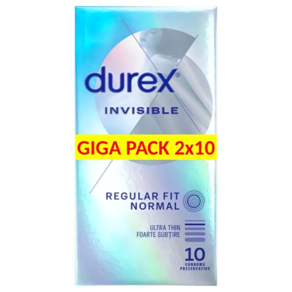 Durex Invisible Regular Fit - Ultra-Thin Condoms (2x10 pack)