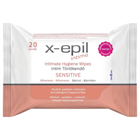 X-Epil Intimo Sensitive - Intimate Wipes (20pcs)