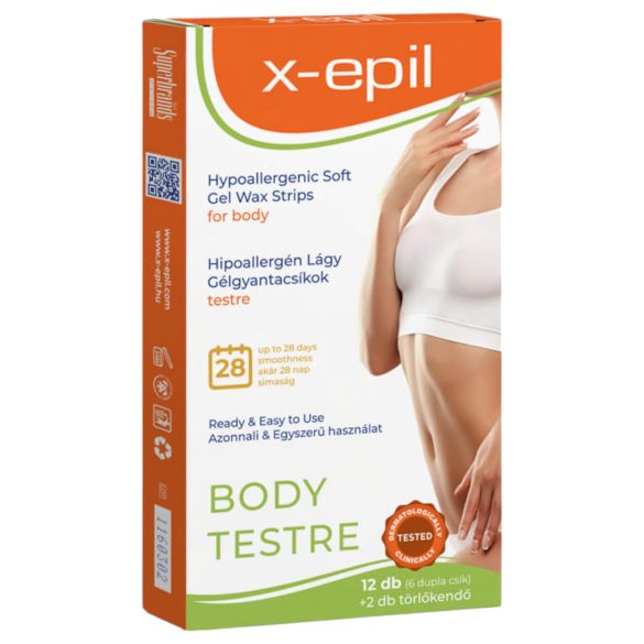X-Epil - Hypoallergenic Body Wax Strips (12 Strips)