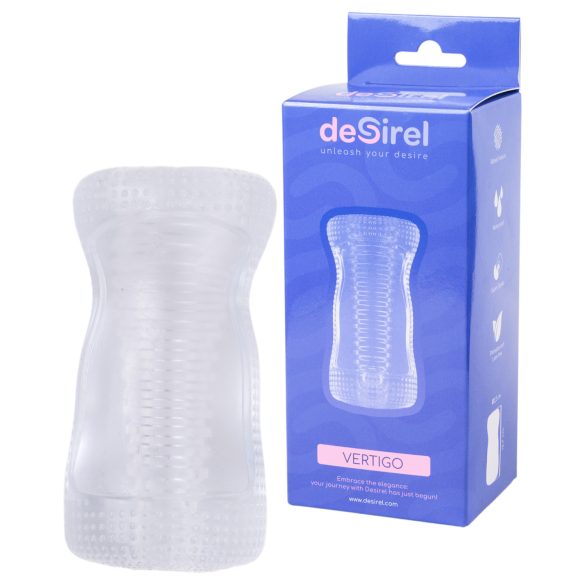 Desirel Vertigo – Ribbed Interior Masturbator (Transparent)
