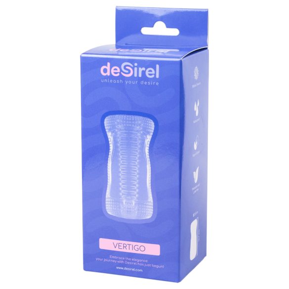 Desirel Vertigo – Ribbed Interior Masturbator (Transparent)