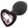 Sunfo - Heart Gem Silicone Anal Plug (Black-Pink)