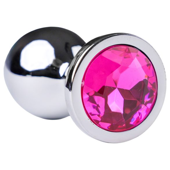 Desirel Pink Jewel M - Silver & Pink Anal Plug