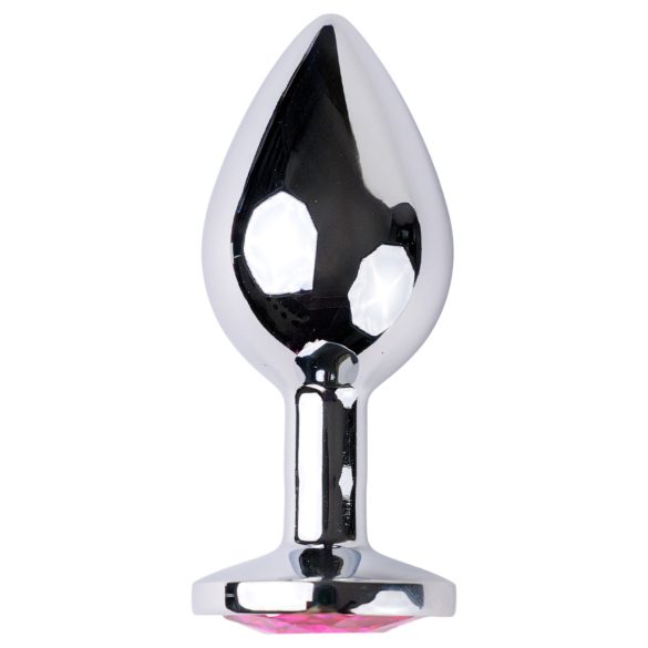 Desirel Pink Jewel M - Silver & Pink Anal Plug