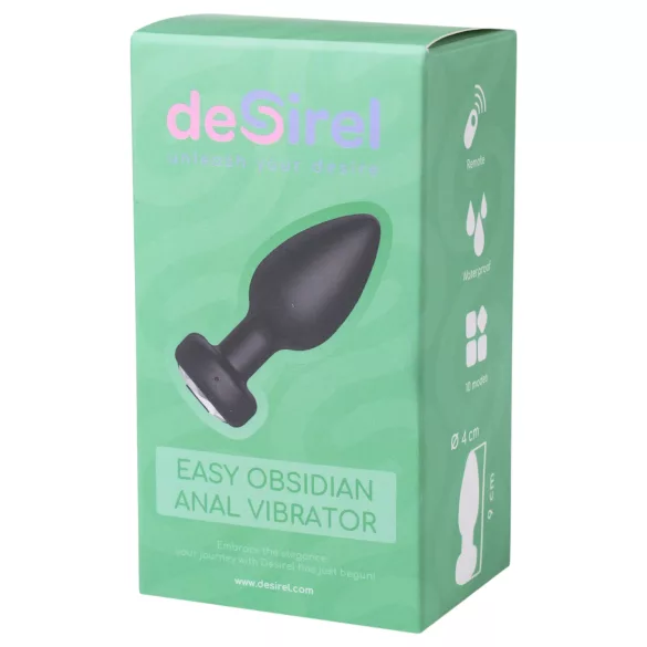 Desirel Easy Obsidian - Rechargeable Radio Anal Vibrator (Black)