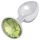 Sunfo - Metal Anal Plug with Lime Gemstone (Silver)